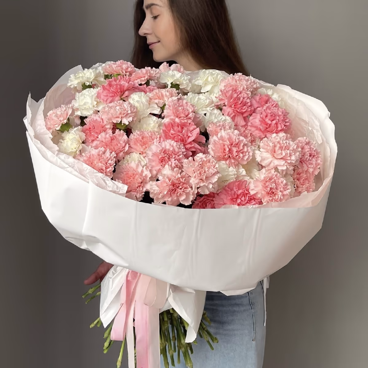 Букет из 75 гвоздик — THE ÁME Flowers