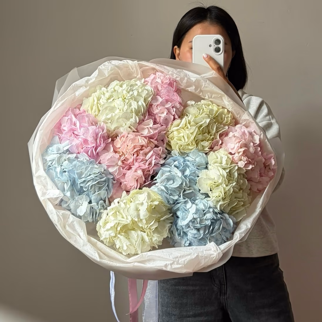 Монобукет «Нежные гортензии» — THE ÁME Flowers