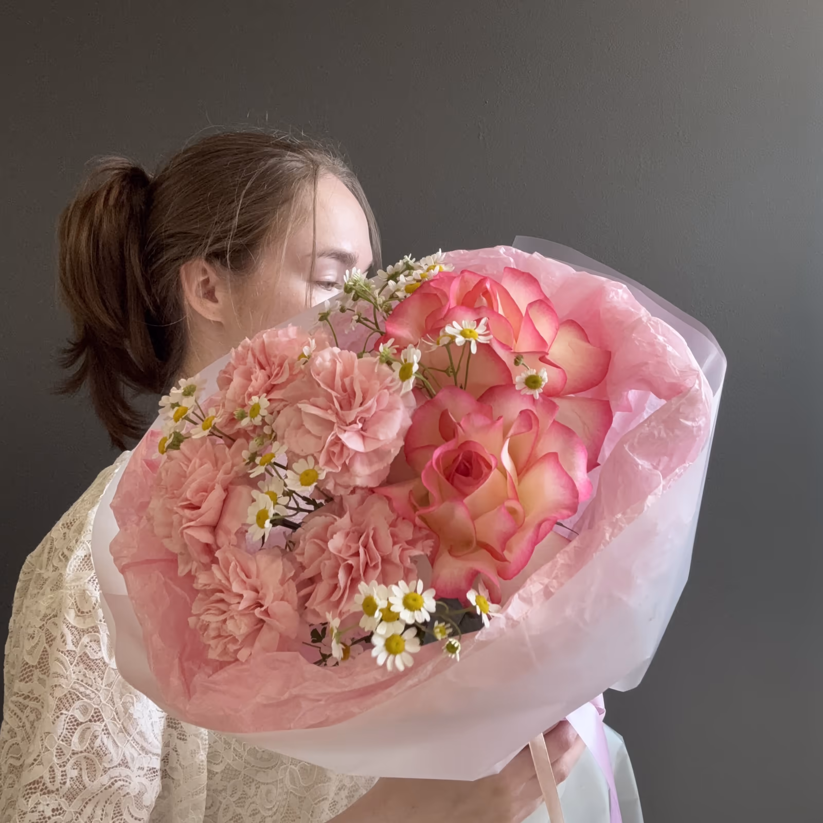 Авторский букет «Розовый рассвет» — THE ÁME Flowers