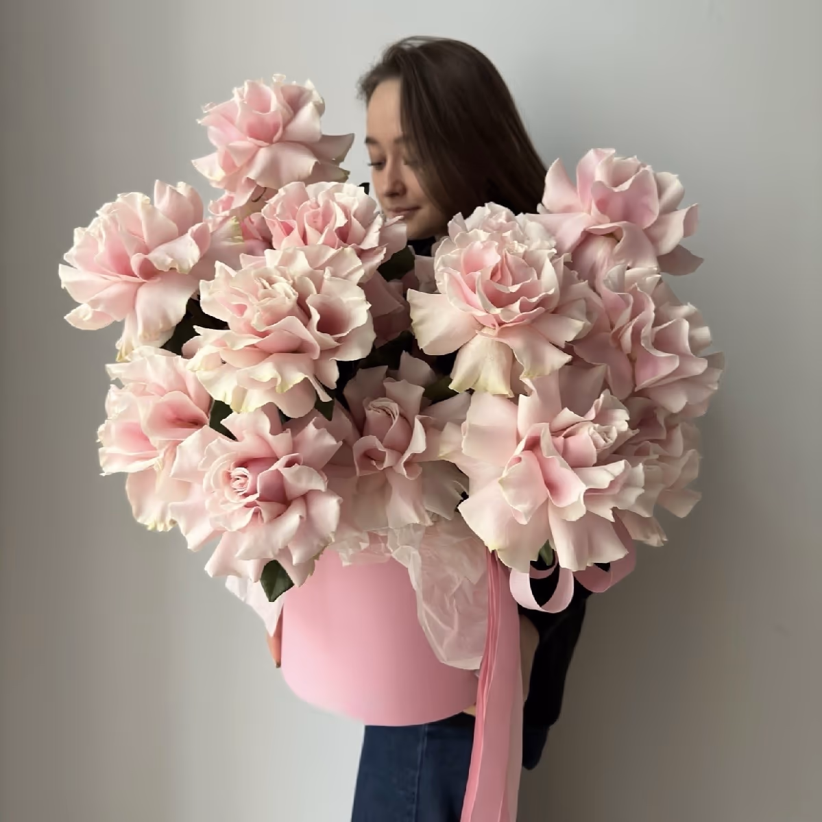 Коробка с Французскими розами 15шт — THE ÁME Flowers