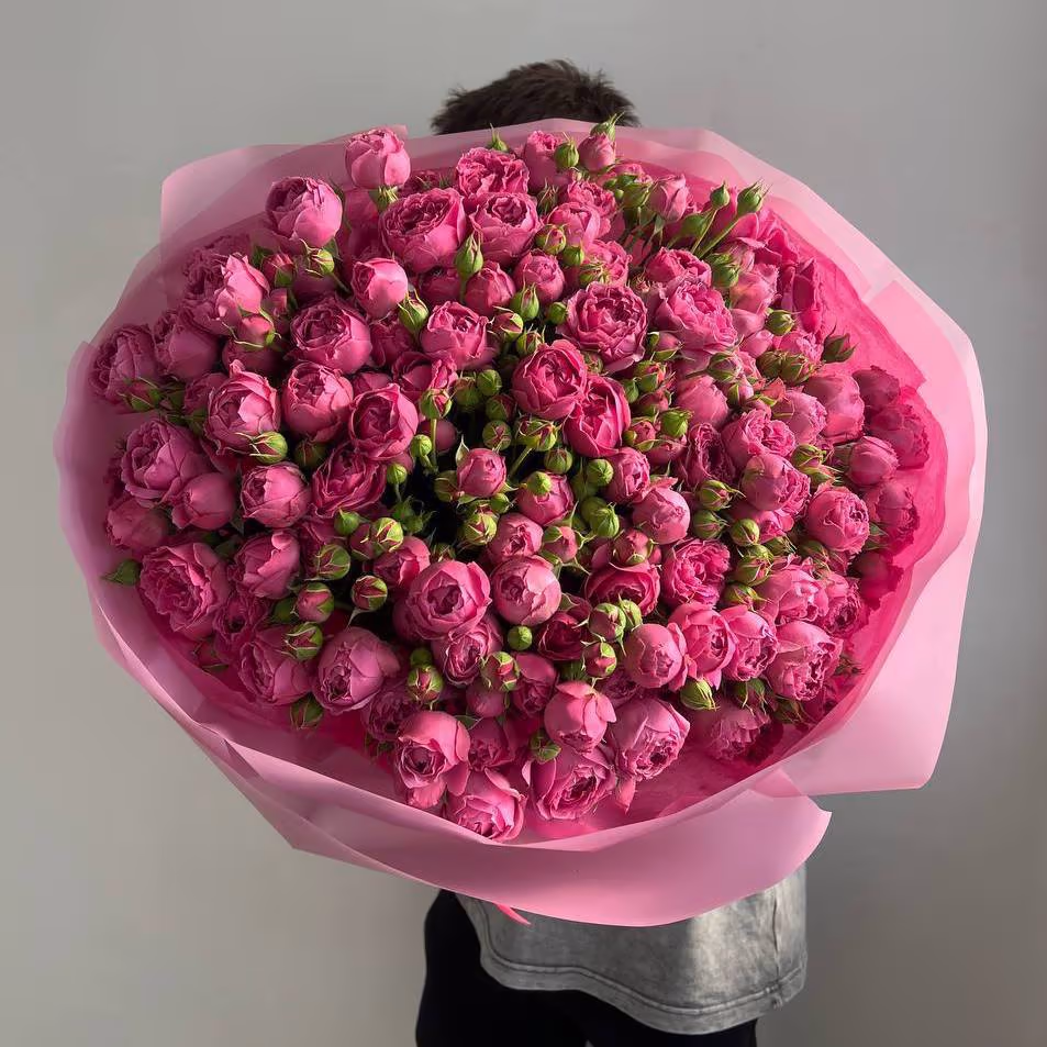 51 кустовая роза «Малиновый бархат» — THE ÁME Flowers