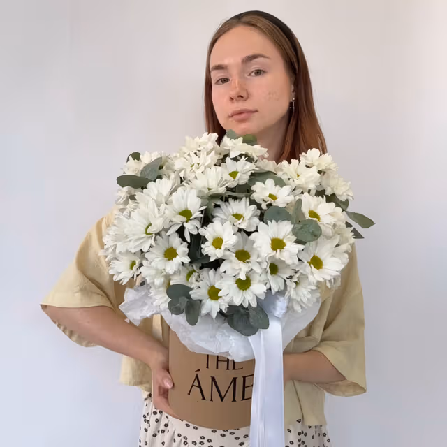 Коробка с цветами «Нежное дыхание» — THE ÁME Flowers
